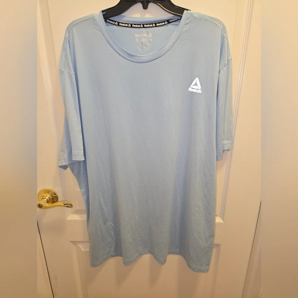 Reebok Men's Light Blue Short Sleeve Tee 2XL - Picture 1 of 6